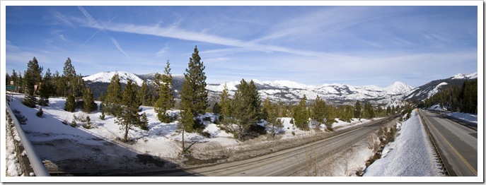 Interstate 80 on the way over the Sierra