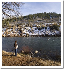 The Carson River flowing east into Nevada