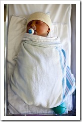 Davis Bordessa at one day old