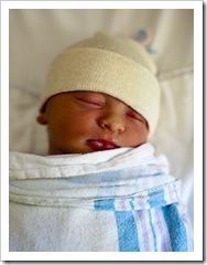 Davis Bordessa at one day old