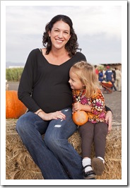 Jacque and Gianna at the pumpkin patch
