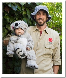 Sam and Lilia on Halloween in Tiburon