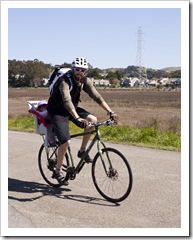 Sam and Lilia on the Mill Valley bike path