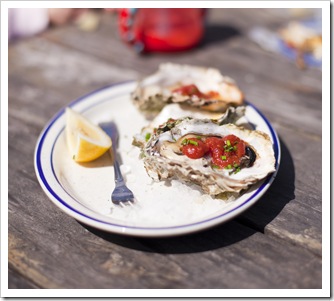 BBQ oysters at Fish