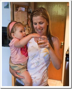 Lilia and Lisa at the cabin