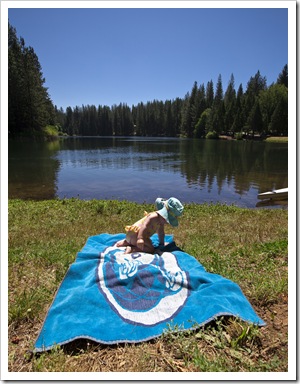 Lilia enjoying the lake