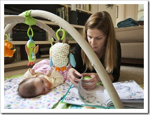 Lisa and Lilia reading Dr Seuss