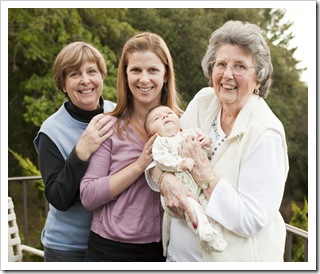 Four generations: Carol, Lisa, Gladys and Lilia