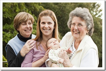 Four generations: Carol, Lisa, Gladys and Lilia