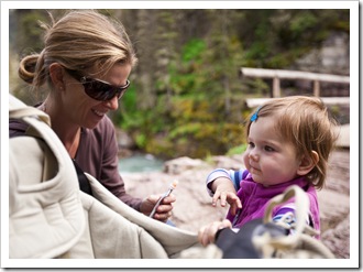 Snack time at Saint Mary's Falls