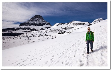 Lisa hiking to Hidden Lake