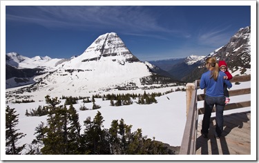 Lisa and Lilia looking over Hidden Lake