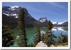 Lisa and Lilia at Saint Mary's Lake