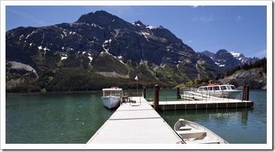 Rising Sun boat dock on Saint Mary's Lake