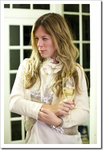 Annie posing for her new Facebook profile page