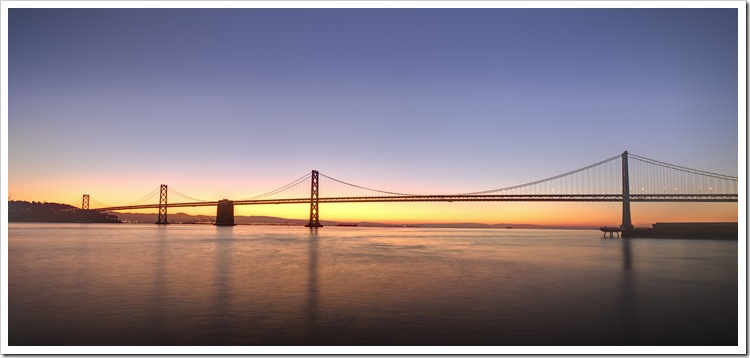 The Bay Bridge as the sun was just starting to light up the bay