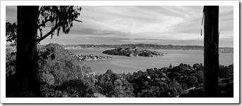 Angel Island and the tip of Belvedere from the Morning Sun Trail