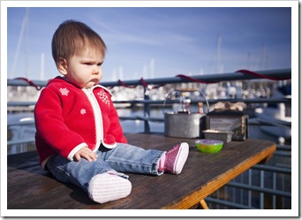 Lilia looking very concerned at Fish