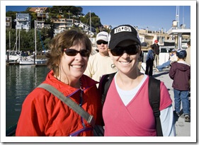 Carol and Lisa on the ferry to Angel Island