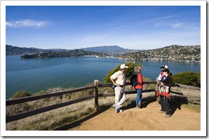 Randy, Gail, Lynn and Lisa on Angel Island with Tiburon in the background