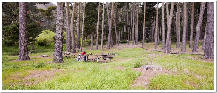 Lisa and Lilia having lunch at Kirby Cove