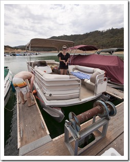 Jim and Michele getting the boat ready