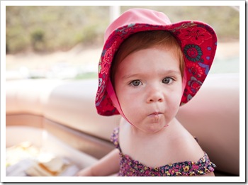 Lilia having a snack