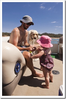 Lilia and Rowdy begging for snacks