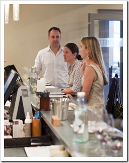 Lisa, Anna and Matt tasting at Audelssa