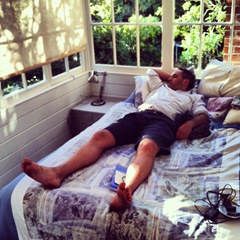 Matt after a hard day of wine tasting!