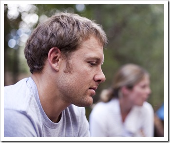 Kevin enjoying the campfire