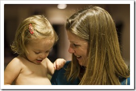 Lisa and Gianna comparing bellies