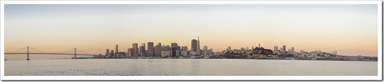 The Bay Bridge and San Francisco at sunrise