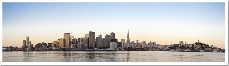 Downtown San Francisco at sunrise