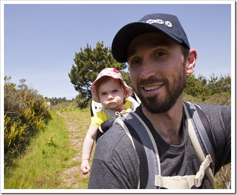 Self portrait of Sam and a serious looking Lilia