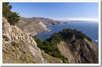 Muir Beach and San Francisco in the distance