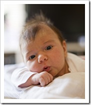 Lilia having a cuddle with Oliver