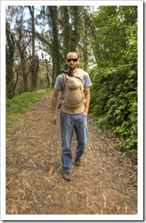 Sam and Lilia on Alta Trail in the Marin Headlands