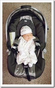 Lilia's first car ride