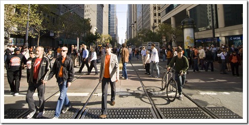 Looking east down Market Street