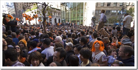 Looking west toward the corner of Market and Montgomery