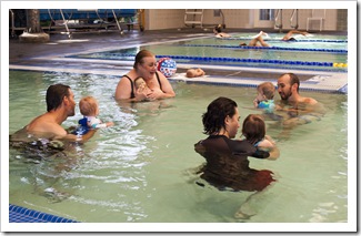 Our first swimming class