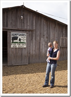 Lisa and Lilia at the farm in Windsor