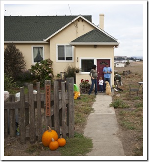 The Bordessas ready and waiting for our surprise present...