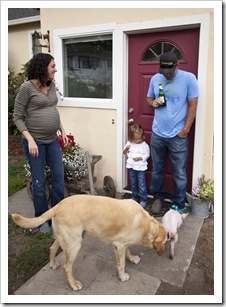 The pig took an instant liking to Jarrid