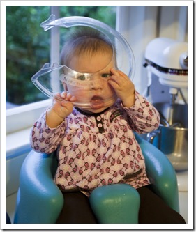 Lilia enjoying the kitchen