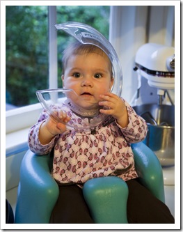 Lilia enjoying the kitchen