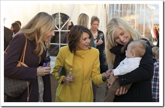 Hilary and Connie getting to know Henry