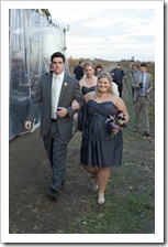 The bridal party enters