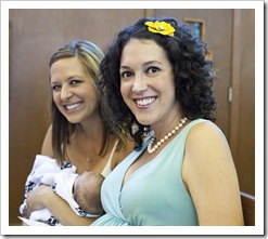 Julie, Jacque and little Gino